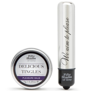 FIFTY SHADES OF GREY BULLET VIBRATOR AND BALM KIT PLEASURE OVERLOAD