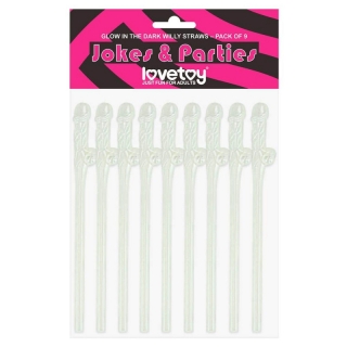 Lovetoy Glow in the Dark Willy Straws 